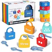 YYDeek Numeric Learning Locks Toy with Keys, Children Locks and Key Pairing Toy, Math Matching & Counting Montessori Toy Educational Preschool Game for Kids Aged 3 4 5 6 Years Old