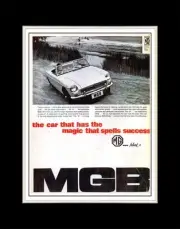 1969 BMC MG B Mk II the Car That Has the Magic That Spells Success - 11x14 Mat