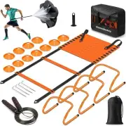 Agility Ladder Speed Training Equipment Set 20ft Agility Ladder 12 Soccer Cones