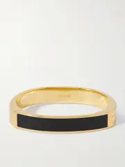 [TOTEME] TOTEME - Signature Gold-tone And Enamel Bracelet - Black - T1 T1 Black