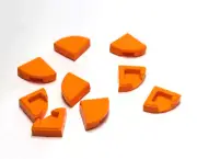 Lego - Lot of 9 - Orange, Tile Round 1 x 1 Quarter