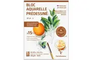 Clairefontaine Pre-Drawn Learning Watercolour Painting Colouring Pad 300gsm - Botanical