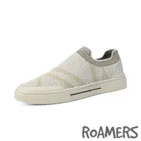 在飛比找momo購物網優惠-【ROAMERS】撞色休閒鞋/撞色飛織布面彈力休閒板鞋 休閒