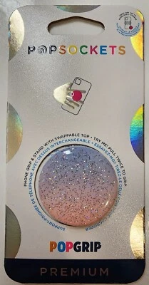 Popsockets Premium Glitter Morning Haze Phone Holder Pink PopGrip Swap 800446