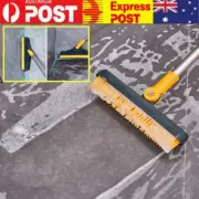 2 In 1 Floor Brush Scrubber With Long Handle Grout Brush Scrape Stiff Cleaning