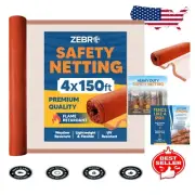 4' x 150' Fire Retardant Debris Netting - OSHA Compliant High Visibility Orange