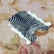 Pat Tyler Dollhouse Miniature Floor Cloth Covering Rug Carpet Zebra Small 498