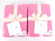 Pottery Barn Kids Cozy Pillow Sham Set of 2 Standard Quilted Bright Pink NWT