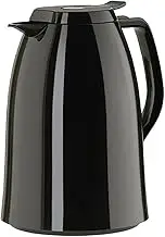 Emsa 517005 Mambo Insulated Jug | 1 Litre | Quick Tip Closure | 100% Leak Proof | Keeps 12 Hours Hot / 24 Hours Cold | High Gloss Black