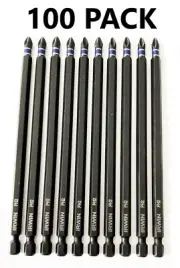 100 IRWIN 6" IMPACT #2 PHILLIPS PH2 SCREW DRIVER BITS DRILL TIPS DRIVER 1838492