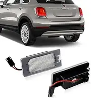 GSRECY 2PCS LED Number License Plate Light, Rear Lamps Compatible with Fiat 2014-2019 500X 334, White Light with Canbus Number Plate Lamps, LED Tail Lights