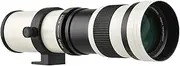 zolyet Camera MF Super p Lens F/8.3-16 420-800mm T Mou with Universal 1/4 Thread Replaceme for Olympus Cameras White