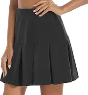 [XUNZOO] Women Girl Stretch Elastic High Waist Mini Skirt Casual Pleated Skirts Activewear Skirts