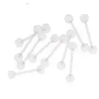 10pcs Transparent Acrylic Ball Tongue Nipple Bar Ring Barbell Body Piercing