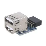 Two-Layer USB 2.0 Female Adapter Converter 2 Ports Motherboard Card Extender