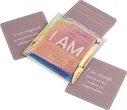 I Am Shower Affirmation Cards - Set of 28 Positive and Empowering Affirmation Cards for Women | Spiritual & Inspirational Daily Affirmations | Waterproof and Versatile for Showers, Mirrors and