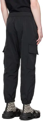 Balmain Drawstring Cargo Pants FR56 Black