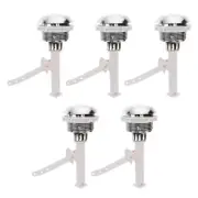 5 Pcs Toilet Tank Button Universal Handle Flush Lever Plunger Bowl
