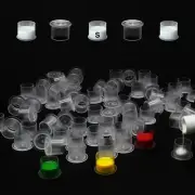 Tattoo Ink Caps with Base - 1000pcs Ink Cups Disposable Plastic Tattoo Pigmen...