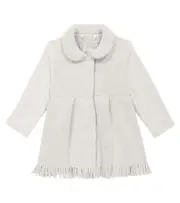 [Il Gufo] Il Gufo Baby fringed wool-blend coat M 9 grey