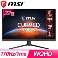 在飛比找PChome24h購物優惠-MSI 微星 Optix G27CQ4 E2 27型 2K 