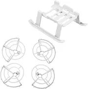 2 Compatible Propeller Guard Ring Heightened Landing Gear Set for Drones Anti-Collision Shock Absorbing Design White