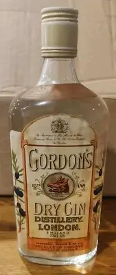 Vintage Gordon's Dry Gin 750ml - 1970s - Sealed Bottle from Estate Collection