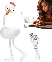 Chicken Lamp | Table Lamp | 3 Level Dimmable Flexible Joints Desk Accessories Home Decoration for Adults Reading Corner Bedside Living Room Bedroom Kitchen