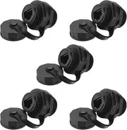 uxcell RJ45 Panel Mount Coupler, IP67 Shielded Industrial Panel Mount Bulkhead Ethernet LAN Pass Through Connector for CAT6E/CAT6/CAT5E/CAT5, Pack of 5