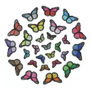 20Pcs Colourful Butterfly Applique Lace Trims Sewing Embroidery Craft Patch Sew