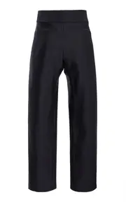 [Brandon Maxwell] The Phoenix Low-Rise Wool-Silk Mikado Barrel-Leg Pants