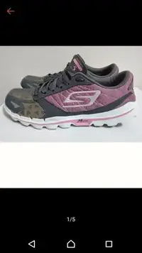 在飛比找Yahoo!奇摩拍賣優惠-Skechers運動慢跑鞋 跑步系列粉紅絲帶GOrun＃6