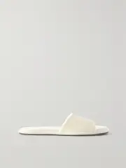 [The Row] The Row - Canal Velvet Slides - Off-white - IT39 IT 39 Off-white