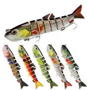 6X Lifelike Eyes Fishing Lure 8 Segment Bionic Bait Treble Hook Carp 13cm/22g
