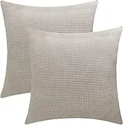 Large Cushion Covers 45 x 45 60cm x 60cm Decorative Square Throw Pillow Case Green/Beige/Brown for Sofa Living Room Couch,Rectangle 40 x 60cm 30 x 50 Pillowcase Covers with Invisible Zipper(Beige,65x6