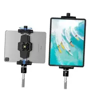 iPad and Phone Tripod Mount Adapter with Ball Head, iPad Holder for Tripod,