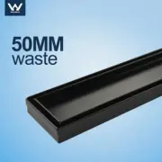 Black 100/150/200/600/800/900mm Tile Insert Floor Drain Shower Grate Bath Waste