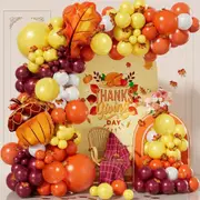 159Pcs Fall Pine Cone Balloon Garland Set -Perfect For Indoor / Outdoor Decorations For Fall Parties Thanksgiving Birthdays Etc