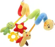 ibasenice Sensory Toys Crib Hanging Toy with Tags Soft Plush Activity Toy for Stroller