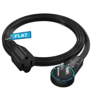 Maximm 360° Rotating Flat Plug Extension Cord 3 feet Flat Extension Cord Un