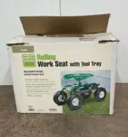 Heavy Duty Garden Cart Rolling Work Seat By One Stop Gardens With Tool Tray New