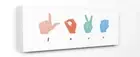 Sign Language Love Hands Canvas Wall Art, 13 x 30, Design by Artist Emma Scarvey
