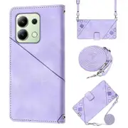 Imprinted PU Leather + Soft TPU Flip Wallet-style Phone Cover for Xiaomi Redmi Note 13 4G