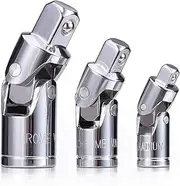 NPKNGZTATW Complete 7 Pieces Universal Joint Socket and Adapter Set 1/4 Inches 3/8 Inches 1/2 Inches Drive CR-V, Impact Universal Joint Set Socket Converter Sleeve Socket(3pcs)