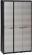 Garden Storage Cabinet with 4 Shelves Black and Grey Office Storage