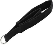 Pilates Double Ring Elastic Yoga Pilates Bed Exercise Accessory Ankle Buckle Pilates Stretch Strap Resistance Yoga Supplies(Black-1pcs)