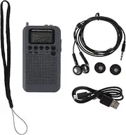 CIYODO Mini Am/Battery Radio External Speaker LCD Display 2 Band Stereo Tuning 3.5mm Headphone Jack Compact for Travel