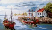 Needlepoint tapestry painted canvas 10.546 - Bay (24"x32") GobelinL