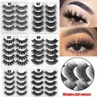 Wispy Flared 3D Faux Mink Hair False Eyelashes Crisscross Eye Lash Extension