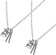 [LIFKOME] Special Drum Necklace Decor Fashionable Drum Set Necklace Chain for Long-time Wear